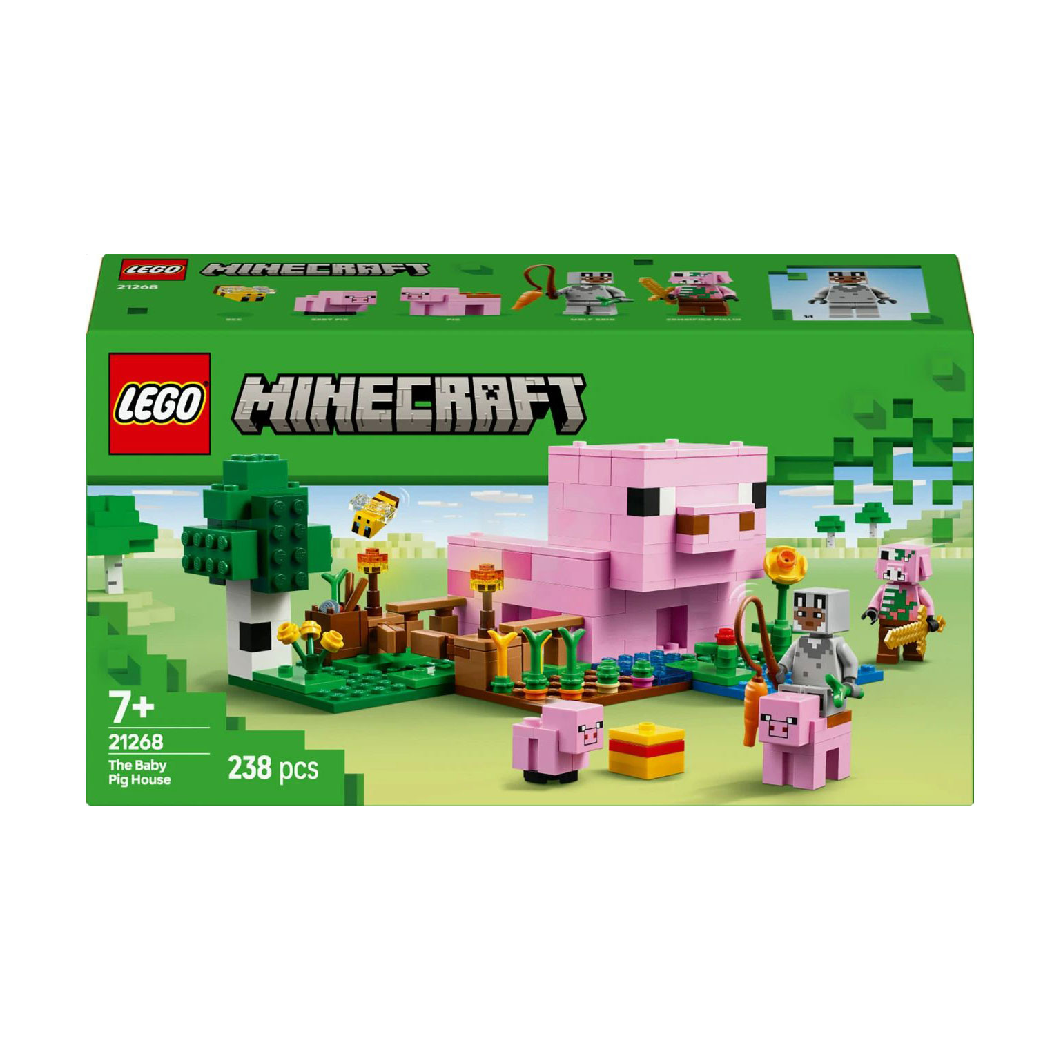 Конструктор LEGO Minecraft Будинок для поросят, 238 деталей, від 7 років (21268)