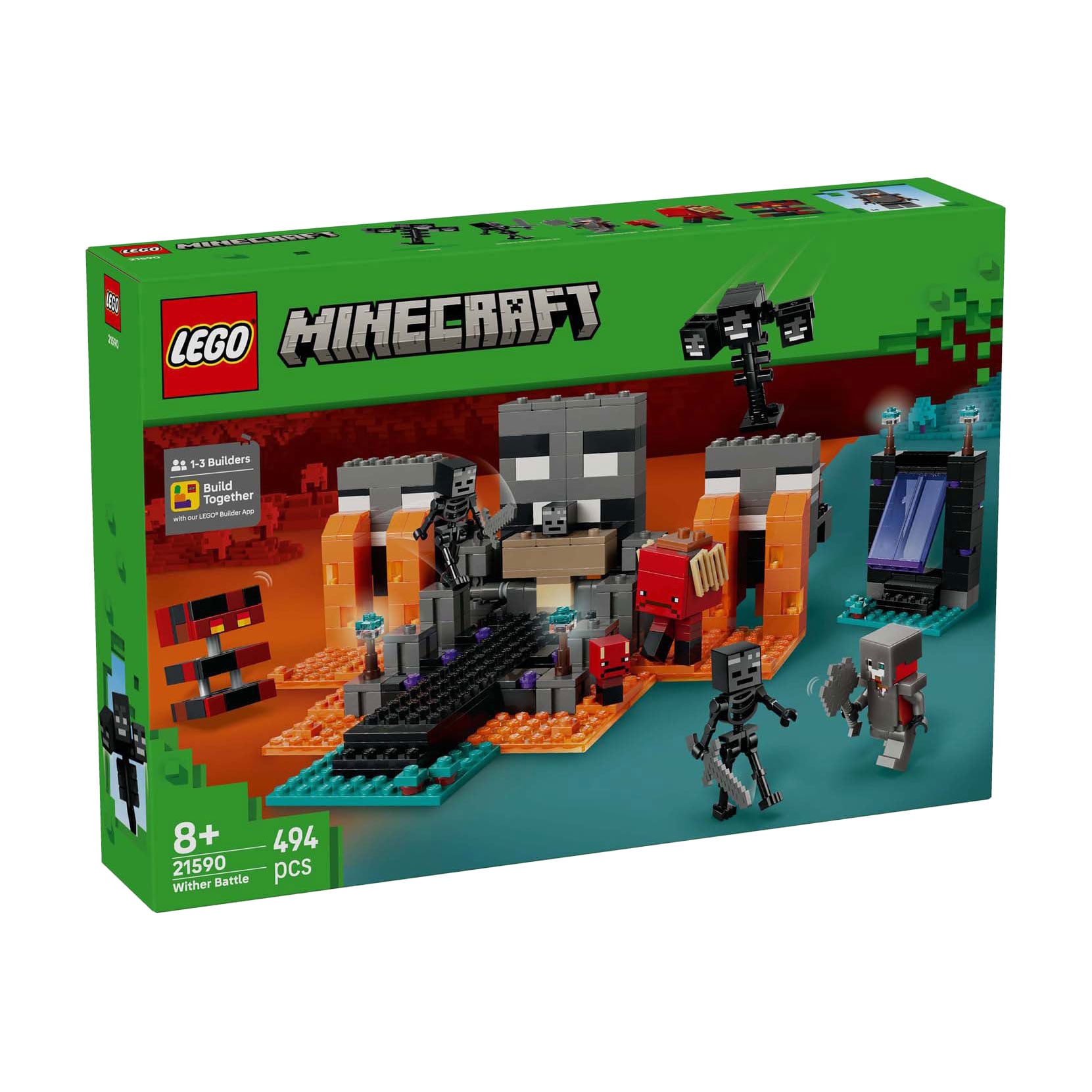Конструктор LEGO Minecraft Битва за Візер, 494 деталі, від 8 років (21590)