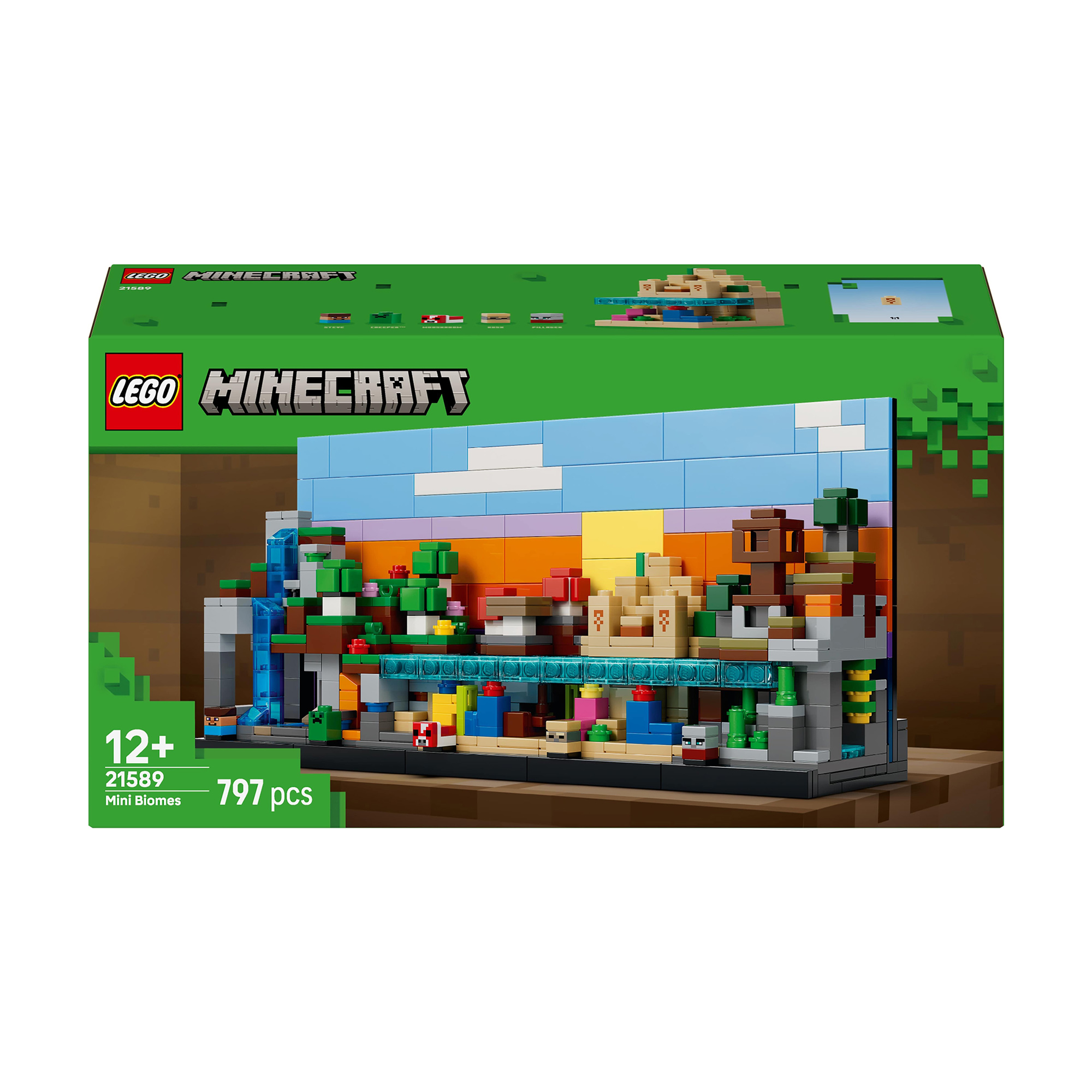 Конструктор LEGO Minecraft Мінібіоми, 797 деталей, від 12 років (21589)