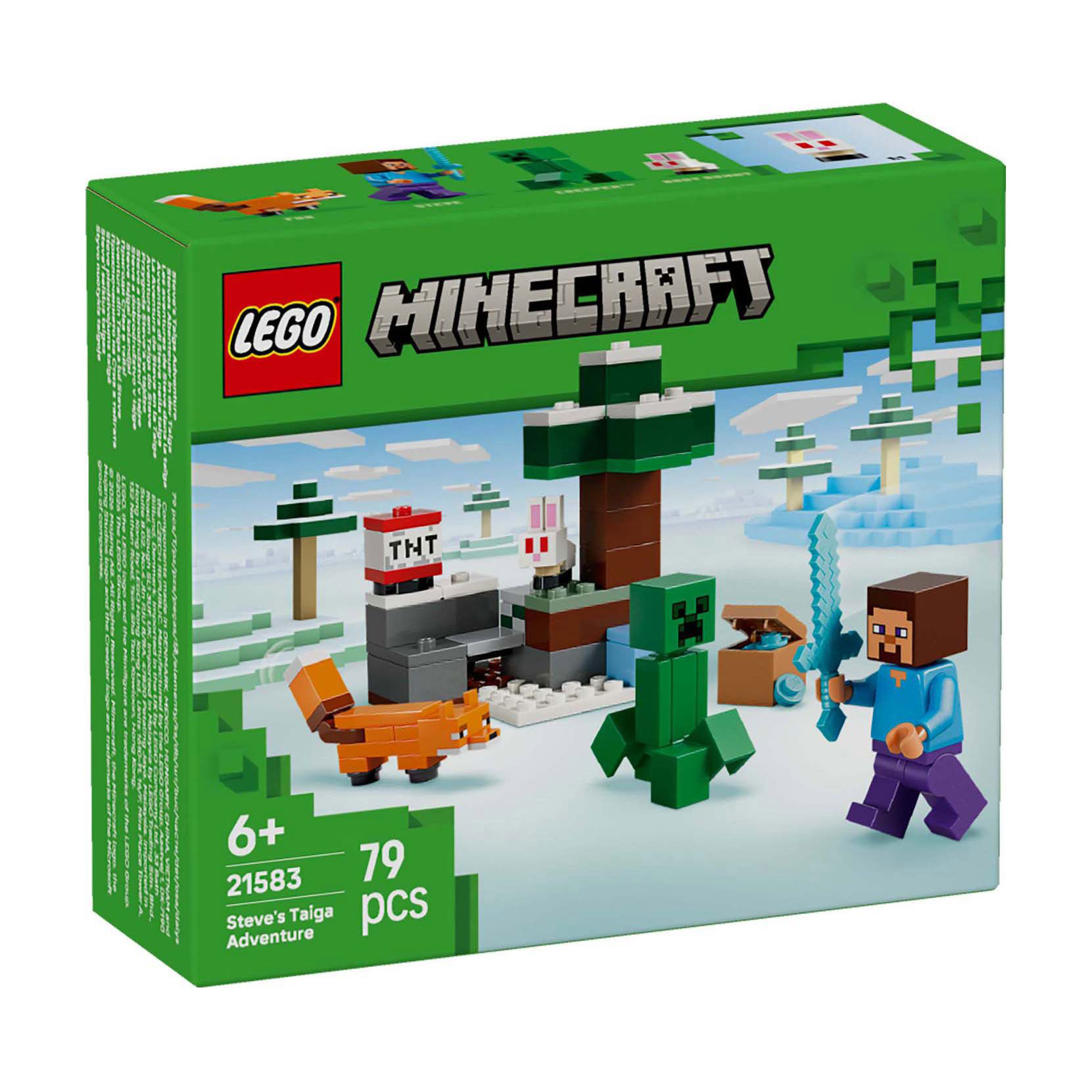 Конструктор LEGO Minecraft Пригоди Стіва в тайзі, 79 деталей, від 6 років (21583)