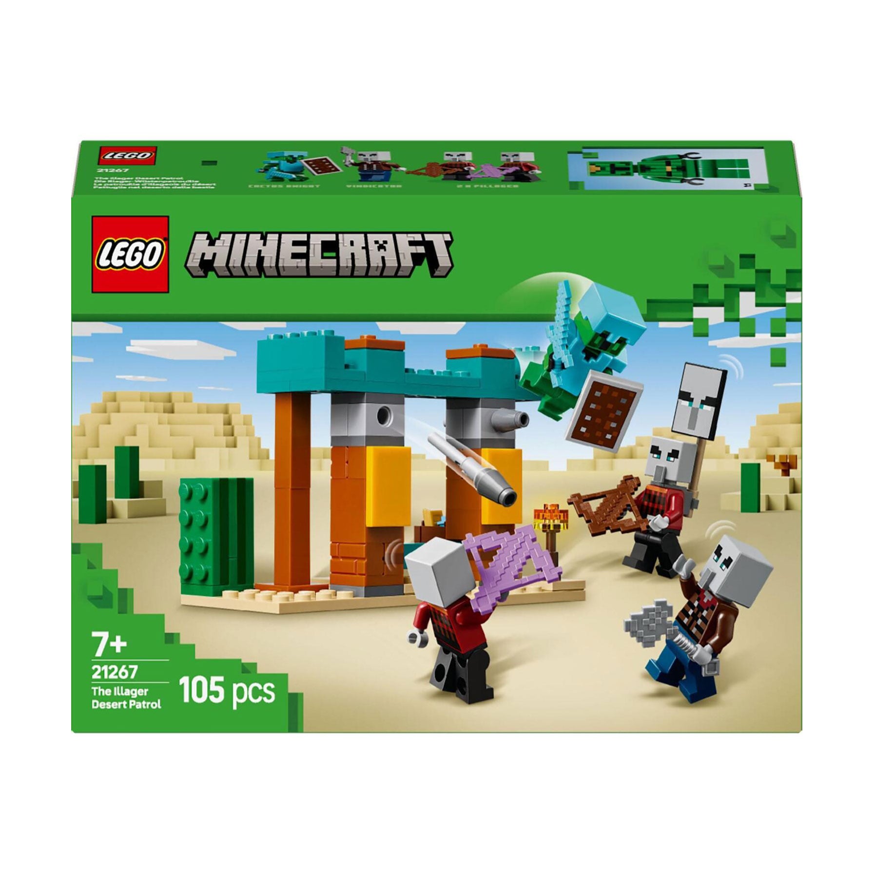 Конструктор LEGO Minecraft Пустельний патруль розбійника, 105 деталей, від 7 років (21267)